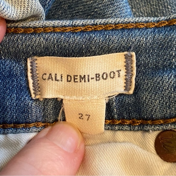 Madewell Jeans Women's 27 Blue Cali Demi-Boot Crop Flare Button Fly Comfort - Picture 7 of 11